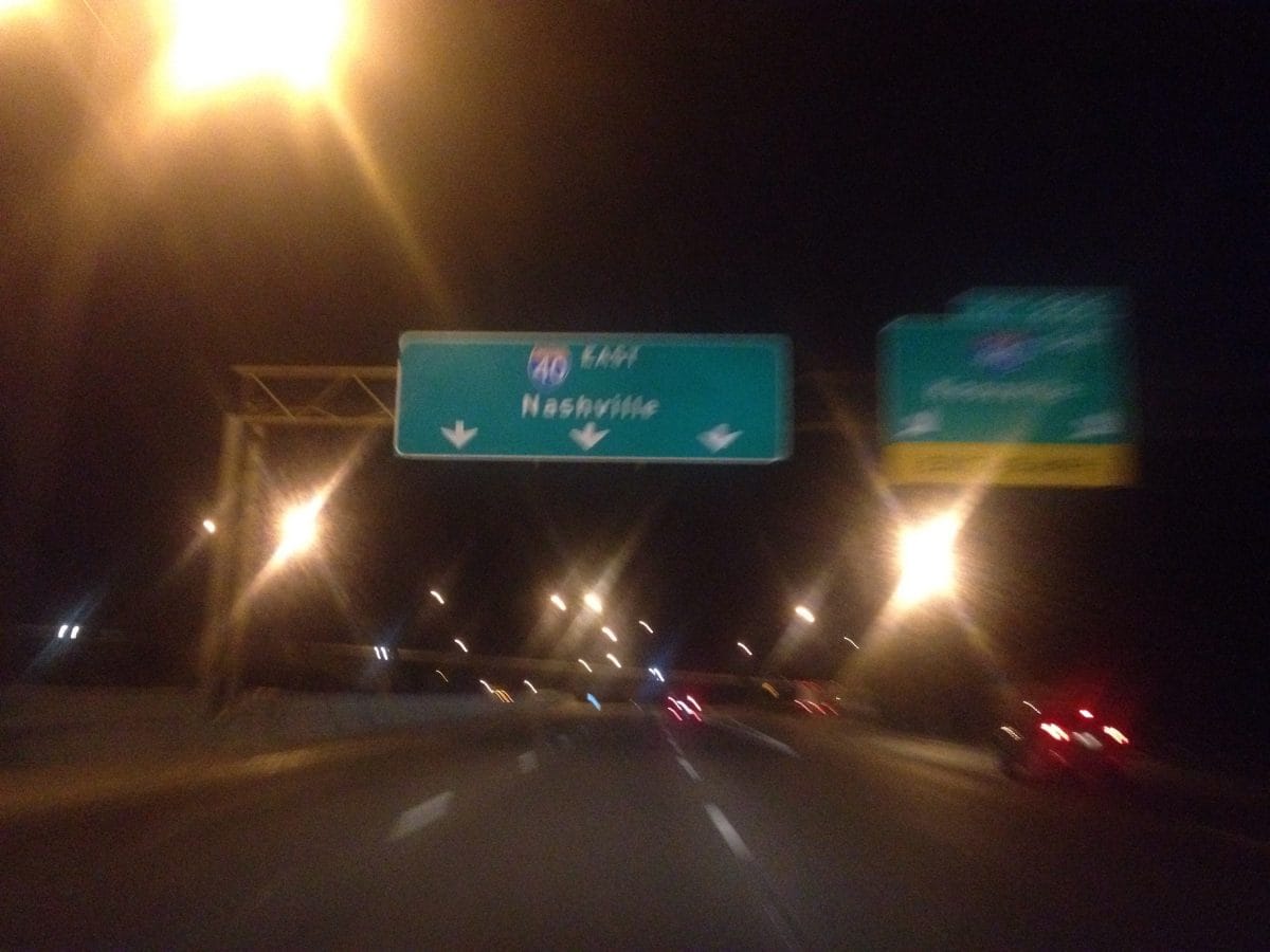 In viaggio verso Nashville.